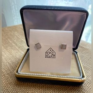 ✨NEW✨ Moonstone 925 Sterling Silver Stud Earrings; Ten Thousand Villages